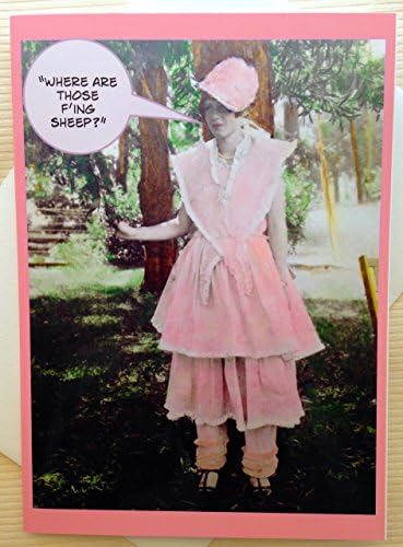 Halloween Card - Vintage Halloween Card - Bo-Peep Halloween Costume - Vintage Costume Card - Funny Halloween Card