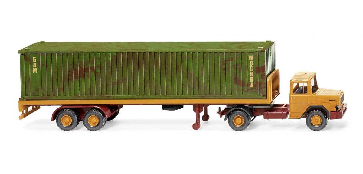 Wiking 055405 Magirus Deutz Flatbed Semitrailer Truck BAM 1970-74