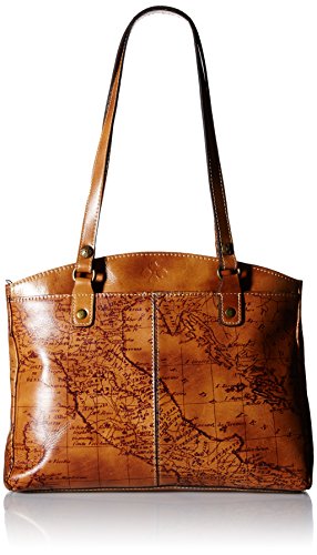 Patricia nash poppy top zip map tote shoulder bag, sign…
