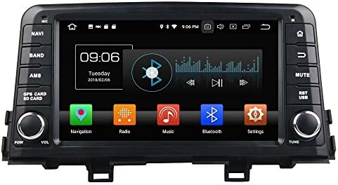 Glyqxa 4GB RAM Octa Core 8" Android 8.0 Car Radio DVD Player for Kia Morning Picanto 2017 with GPS WiFi USB DVR Mirror-Link