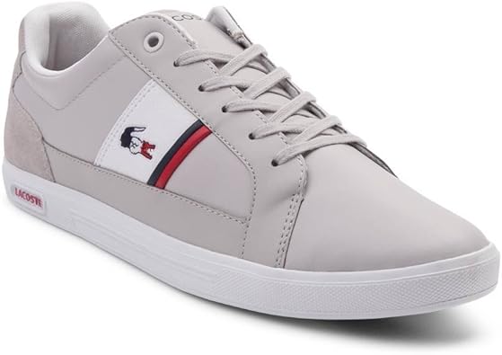 Amazon Lacoste ラコステ 靴 シューズ メンズスニーカー Mens Lacoste Europa Athletic Shoe ライト グレー レッド ネイビー Us 11 29cm 並行輸入品 シューズ バッグ