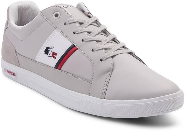 Amazon Lacoste ラコステ 靴 シューズ メンズスニーカー Mens Lacoste Europa Athletic Shoe ライト グレー レッド ネイビー Us 11 29cm 並行輸入品 シューズ バッグ