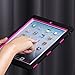 iPad Case,iPad 2/3/4 Case,BENTOBEN Silicone Plastic 3 in 1 Hybrid Shockproof & Drop Resistance Anti-slip cover for iPad Case iPad 2/3/4 Case(Chevron+Rose Red)