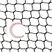 12' High X 12' Wide X 55' Long Batting Cage Net, #36 Polypro Netting, Rope Bordered with Door