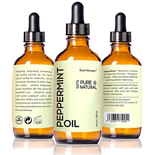 Peppermint Oil ★ HUGE 4 OUNCE! ★ 100% Pure & Natural for Aromatherapy + Surprising Household Uses ★ PREMIUM QUALITY... image