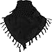 TACVASEN Men's Cotton Military Shemagh Head Neck Tactical Scarf Arab Wrap Black