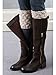 Blulu Women Knit Leg Warmers Boot Socks Toppers Crochet Cuffs with Button and Lace, 4 Pair