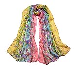 niceeshop(TM) Gradient Floral Printing Retro Silk Chiffon Scarves