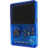 16 Bit Game Console 2.8-inch Super Wide Lcb Preloaded 100 HD Handheld Video Game Seniors Electronic Games Player Birthday Present Xmas (Transparent Blue)