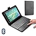 Nvidia Shield Tablet keyboard case, COOPER TOUCHPAD EXECUTIVE 2-in-1 Wireless Bluetooth Keyboard Mouse Leather Travel Cases Cover Holder Folio Portfolio + Stand Nvidia Shield Tablet (Black)