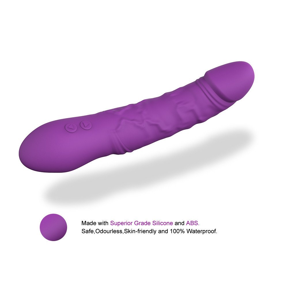 APRIL 14TH USB Charging Massager - Waterproof Rechargeable Vibrator - Realistic Silicone Dildos - 7 Stimulation Modes Quiet yet Powerful -Best Sex Toys for Women -Discreet Packaging,Purple,9.8 Ounces