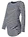 Maternity Shirt Long Sleeve Basic Top Ruch Sides Bodycon Tshirt for Pregnant Women