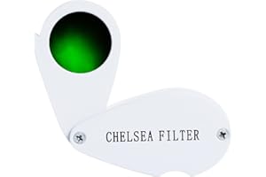 TEKCOPLUS Chelsea Filter for Gemstone Identification Quickly Distinguish Genuine Emeralds, Rubies, Sapphires, Aquamarine Glass Filter, Reliable, Portable Ideal for Gemologists and Jewelers