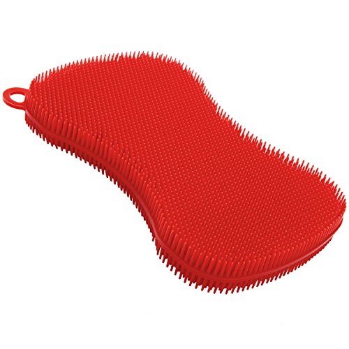 Kuhn Rikon Stay Clean Scrubber Sponge, Red