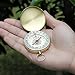 Golden Compass Watch for Directions & Sailing, Mini Compasses Brass Keychains Best Survival Watch Classic Pocket Compass, Military Kids Compass Navigation Tool Vintage for Hiking Camping Climbing