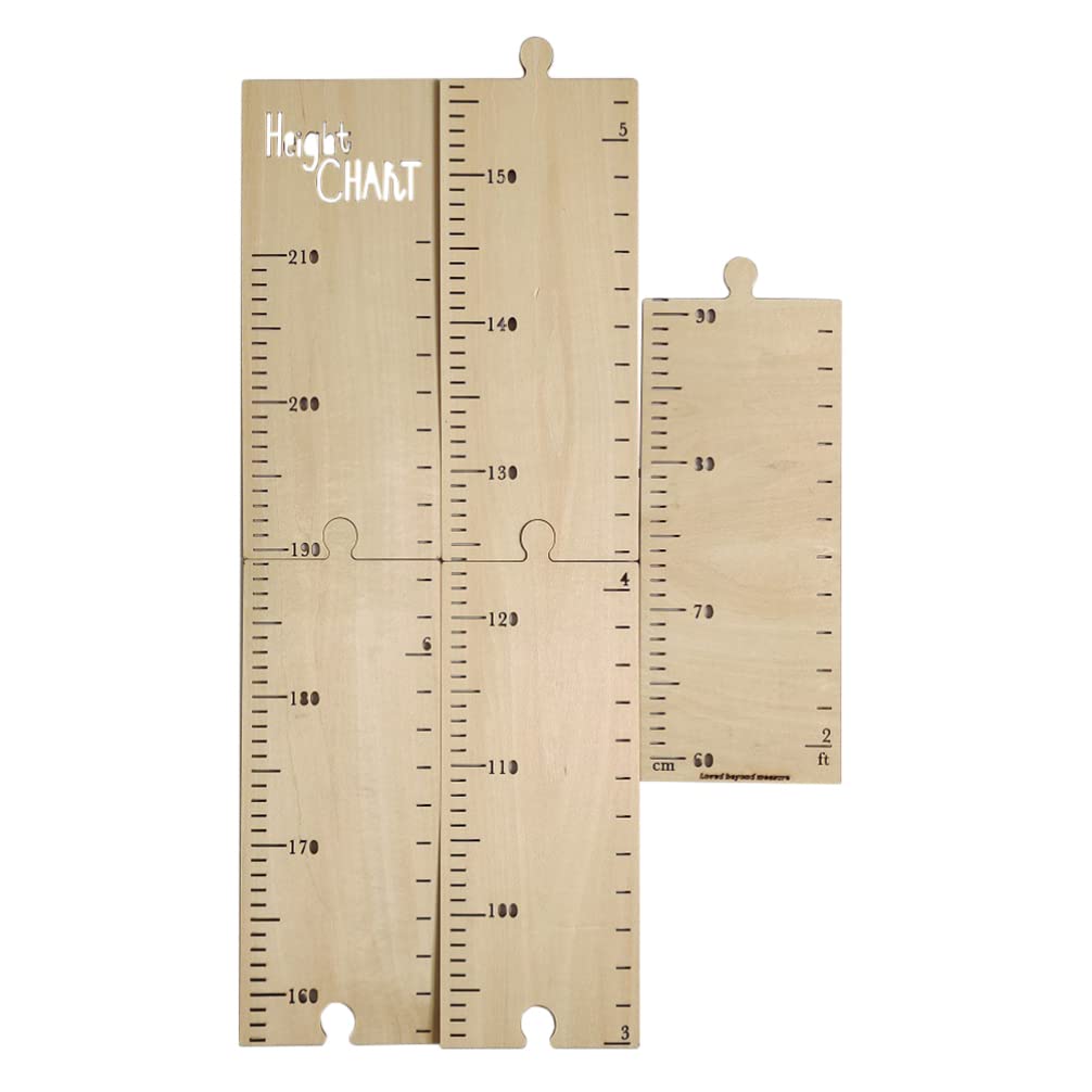 Height Ruler Wooden Print Height Chart Height Measurement Ruler Height Measuring Rulers for Kids Bedroom Wall Decoration