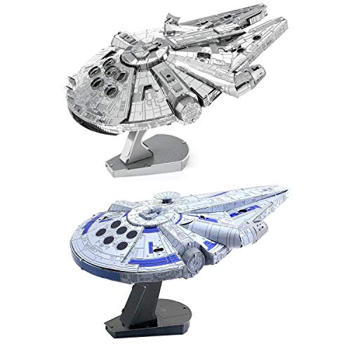 Fascinations ICONX 3D Metal Model Kits Star Wars Set of 2 - Millennium Falcon - Solo Lando's Millennium Falcon