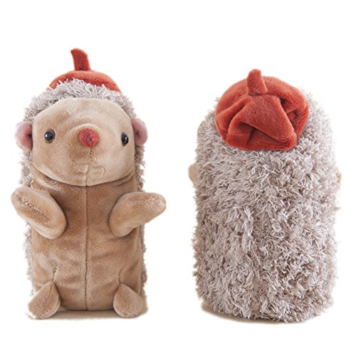 Artone Kids Cute Plush Christmas Hedgehog Soft Puppet Warm Winter Gloves