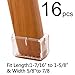 LimBridge Chair Leg Wood Floor Protectors, Chair Feet Glides Furniture Carpet Saver, Silicone Caps with Felt Pads #15, Length 1-7/16