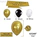 Gold 70th Birthday Decorations for Men Kit – Large, 40 Inch | Black and Gold Happy Birthday Banner with Mylar Star and Latex Balloons | Gold 70 Balloon Numbers for 70 Birthday Party Decorations Set