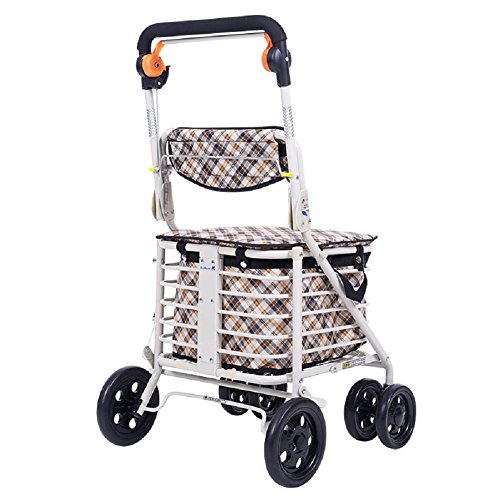 The Elderly Can Folding and Portable Shopping Cart With Four Wheeled