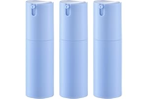 Lulupack 1 oz Airless Pump Bottles, Travel Lotion Container, Skincare Containers for Moisturizer (Plastic, Matte Blue, 3Pcs)