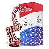 Glass Water Device 6 inch Red Burgundy Orange Black Drop Bub