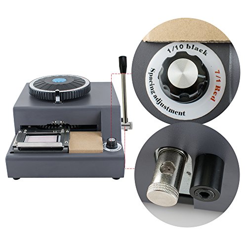 Enshey 72-Character Embossing Machine Card Embosser Printer PVC Credit Card/Gift Card Embosser Stamping Machine Credit ID VIP Magnetic Manual Embossing Machine - Thumbnail 2
