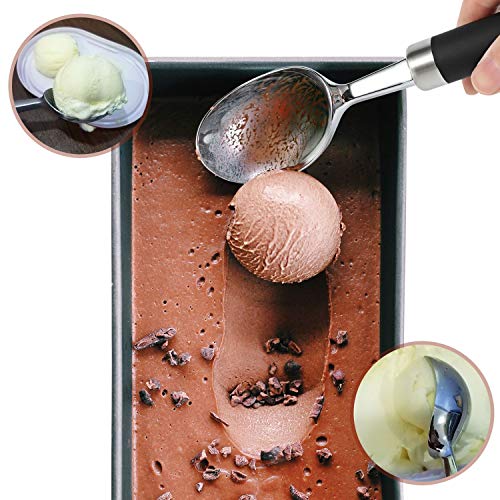 Ice Cream Scoop, Heavy Duty Stainless Steel Icecream Scoop with Non