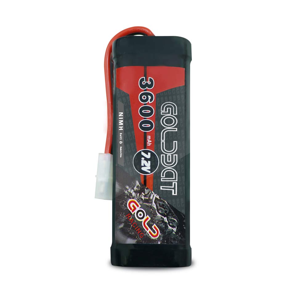 GOLDBAT 3600mAh 7.2V NiMH Battery with Tamiy a Plug for RC Car RC Truck RC Boat Tamiy a Associated Remote Control Models