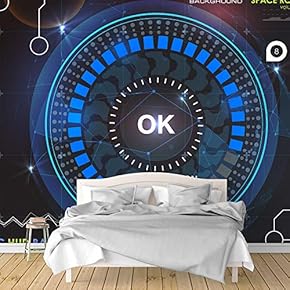 Wall Murals for Bedroom Secitific Mechanical Feeling Pictures Removable Wallpaper Peel and Stick Wall Stickers - 66x96 inches