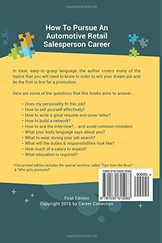 Automotive Retail Salesperson Career Special Edition The - 
