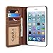 iPhone 6s Plus Wallet Case, GMYLE [Book Case] iPhone 6s Plus case Wallet Book Case Vintage for iPhone 6s Plus - Brown Classic [Crazy Horse Pattern] [PU Leather] Book style Wallet Case Cover