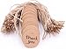 Thank You Tags - LeBeila 100 Gift Tags Round Brown Kraft Paper Tag Card with Jute Twine String for Wedding Favors, Personalized Craft, Bonbonniere, Birthday, Graduation, Party Decoration (100pcs)