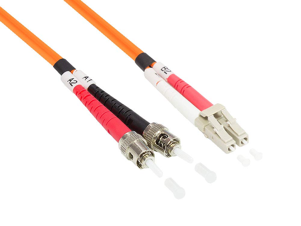 Good Connections LWL Duplex Patch Cable LC to SC Multimode 50/125 Inch Fibre Optic orange OM2 - Orange 3 m