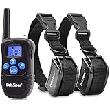 Petrainer PET998DRB2 Dog Training Collar Rechargeable and Rainproof 330 yd Remote Dog Shock Collar with Beep, Vibra and Shock Electronic Collar