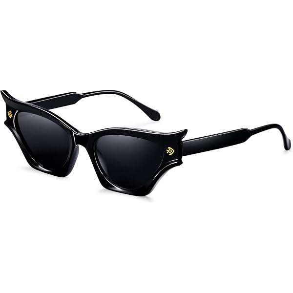 Cat Eye Sunglasses Black Women Modern Retro Style Fashion Decorative Bat Shades Amazon.com: FEISEDY Women Men Funny Sunglasses, Butterfly  main image 2