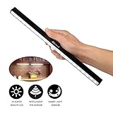 Under Cabinet Light, Elfeland 20 LED Motion Sensor Closet Light LED Night Light Bar Wireless Auto On/Off Cordless Battery Operated Safe lights for Wardrobe Cupboard Pantry Stair