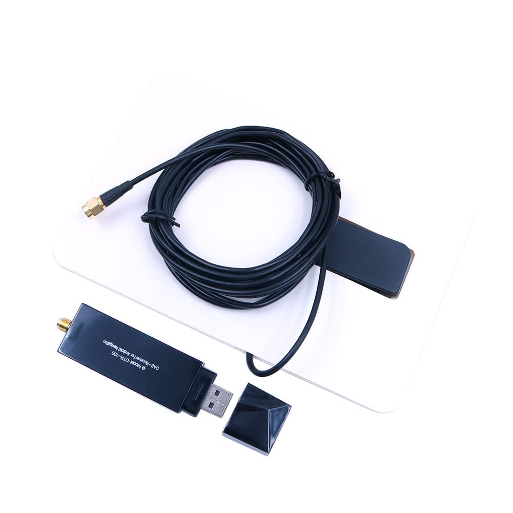 Fasizi DAB Radio Receiver In Car Antenna Digital DAB+ Adapter Tuner Box Audio USB Amplified Loop Antenna Decoding Radio Receive for Android