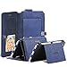 iPhone 6 PLUS / iPhone 6S PLUS Slim Wallet Case, FLOVEME Hybrid Dual Layer Removable Magnetic PU Leather Flip Folio Cover 18 ID Credit Card Slots Cash Compartment Protective Kickstand Holder, Blue