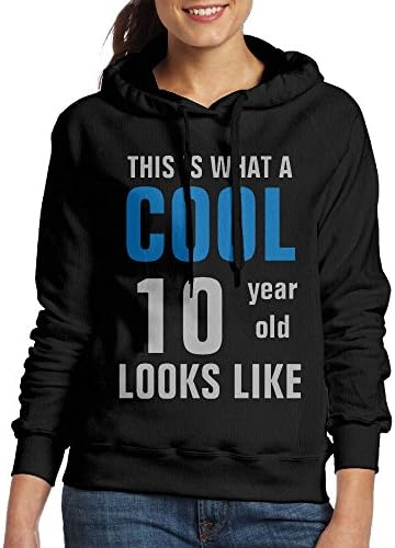 WXF Women's Cool 10 Year Old Looks Like Funny Walk Black Fleece M