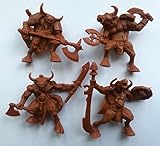 Minotaurs 54 mm 1/32 - 4 Fantasy Figures Tehnolog Fantasy Battles Russian Toy Soldiers