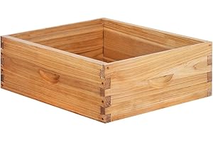 BEEKNOWS 10 Frame Super Beehive Board Unassembled Bee Box Wax Coated Bee Hives Body Comes with Pack of Screws(No Frames or Foundations)