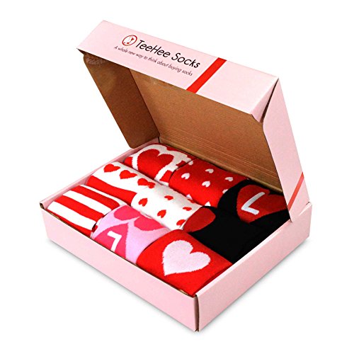 TeeHee Special (Holiday) Women Knee High 9-Pairs Socks with Gift Box (Valentine) - Thumbnail 2