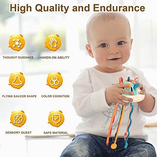 Travel Toys for 1 Year Old Boys GirlsUFO Food Grade Silicone Pull