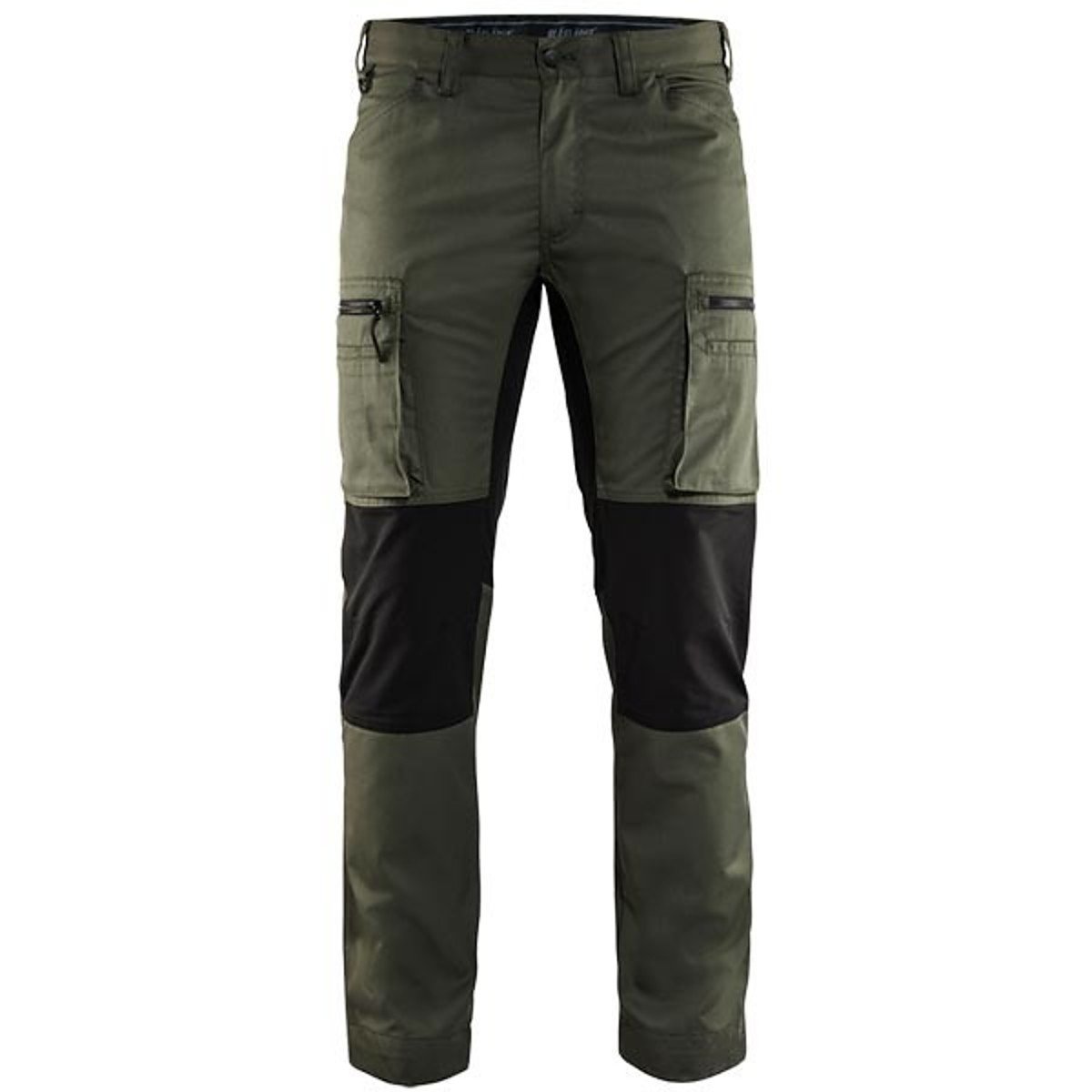 Blakläder 145918454699C50 Size C50 "Stretch" Service Trousers - Army Green/Black