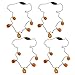 LAYOER Halloween Pumpkin LED Light Flashing Jack O Lantern Necklace Party Favors (4PACK)