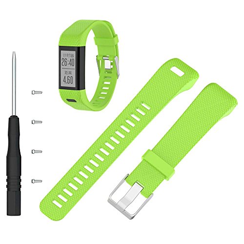 KOBWA Replacement Bands for Garmin Vivosmart HR+ Smart Watch,Soft Silicone Bracelet Sport Strap WristBand Accessory with Screwdriver for Garmin Vivosmart HR+