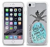 iPhone 7 Case - Stand Tall Wear A Crown Pineapple Quote Cool Summer Hipster Clear transparent designer hybrid case cover with drop protection - Unique Designer Trendy Case for girls unisex women