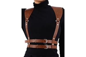 CLOACE Punk Leather Waist Chain Leather Adjustable Body Chain Belt Goth Rave Halloween Body Accessories Jewelry for Women